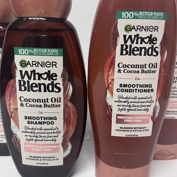 Garnier Whole Blends Coconut Oil & Cocoa Butter Shamp./Cond. 12.5 fl.oz (2-Sets) - Picture 2 of 5